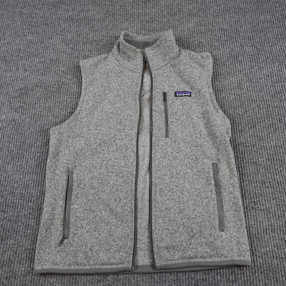 Patagonia Better Sweater Vest Mens Medium Gray Fleece Full Zip Outdoor STY25881